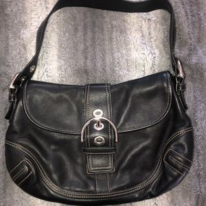 Vintage Leather Coach Shoulder Bag